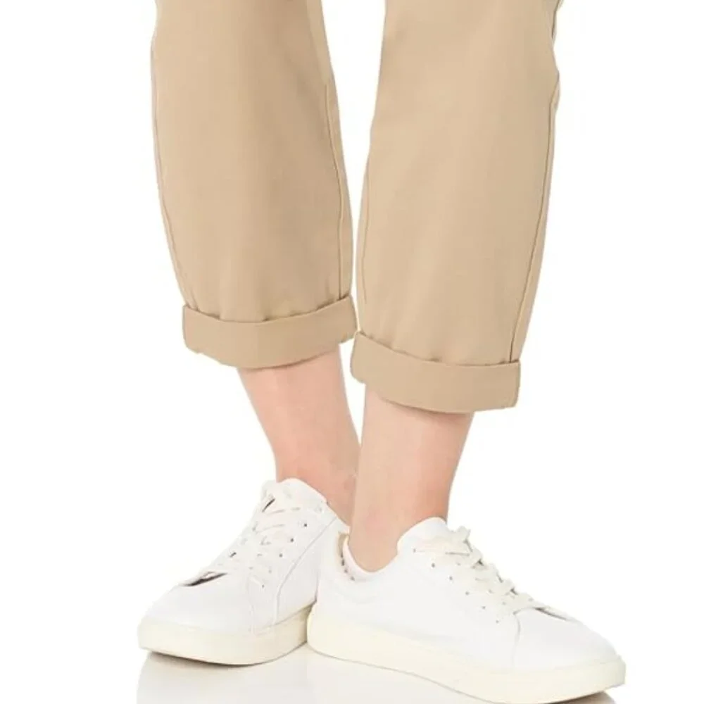 Nautica Jeans Women's Chino Pant Size 12 Khaki Stretch Relaxed Fit Ankle Length